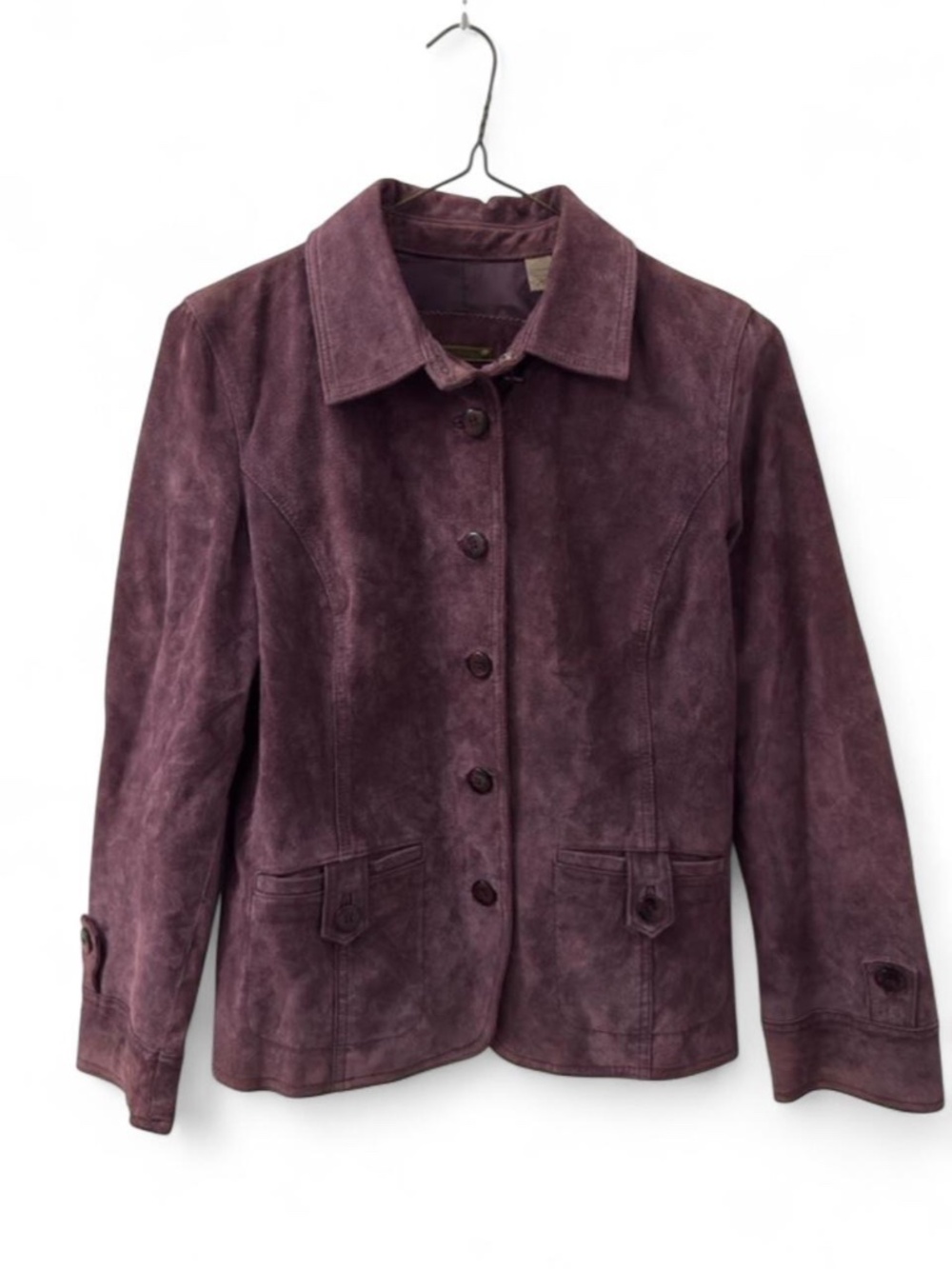 I.E. Relaxed Purple Suede Leather Jacket